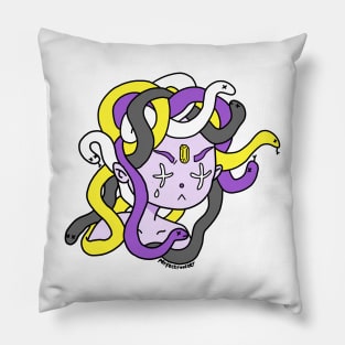 Non Binary Pride Medusa Pillow