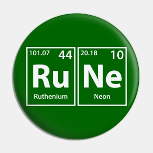 Rune (Ru-Ne) Periodic Elements Spelling Pin