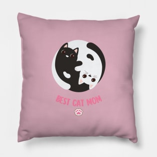 Best Cat Mom Pillow