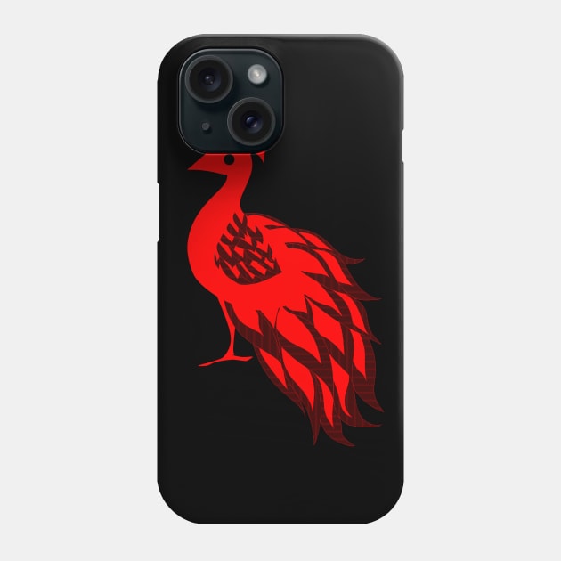 black phoenix peacock rising ecopop Phone Case by jorge_lebeau