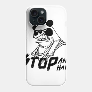 quote: stop asian hate message. Protest symbol. Phone Case