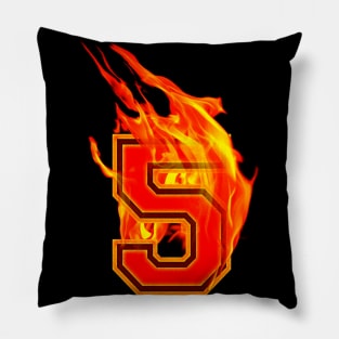 Burning Hot Sports Letter 5 Pillow