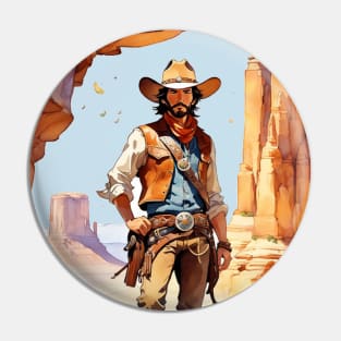 Cowboy In Sedona Pin