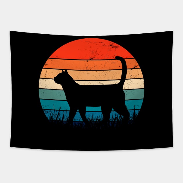 Funny Black Cats Rule Matter Cat Silhouette Tapestry by ShopBuzz