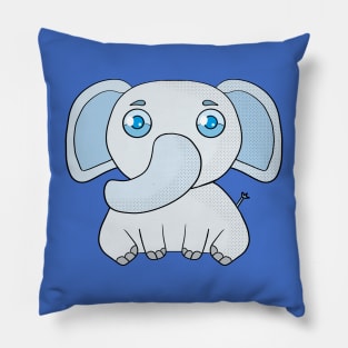 Blue elephant Pillow