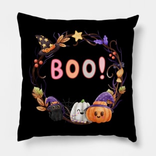 Boo! - Halloween couple Pillow