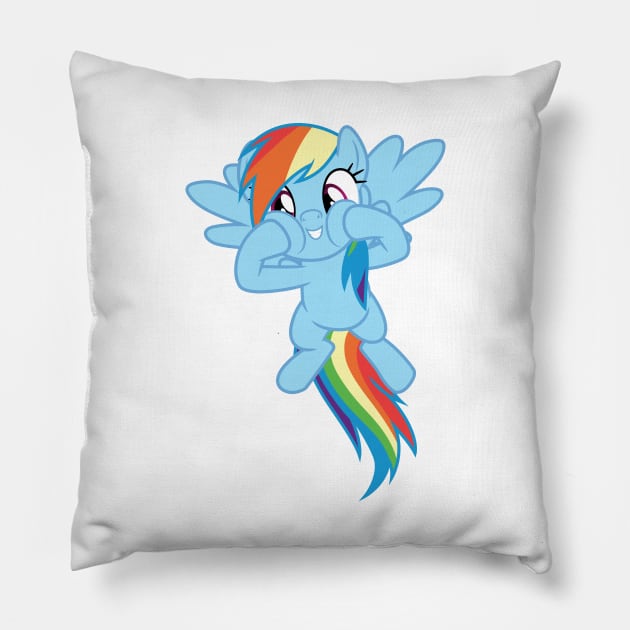 Rainbow Dash squishy cheeks Pillow by CloudyGlow