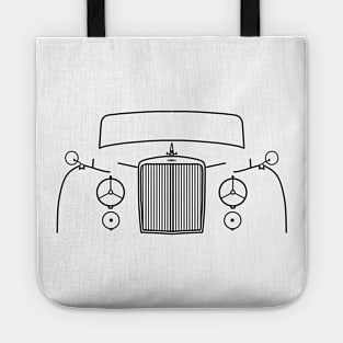 Armstrong Siddeley Sapphire 346 1950s classic British saloon car black outline graphic Tote