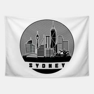 Sydney Australia Skyline Tapestry