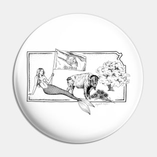 Kansas Mermaid Pin