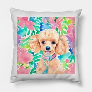 Lilly Pulitzer inspired cute preppy Poodle Pillow