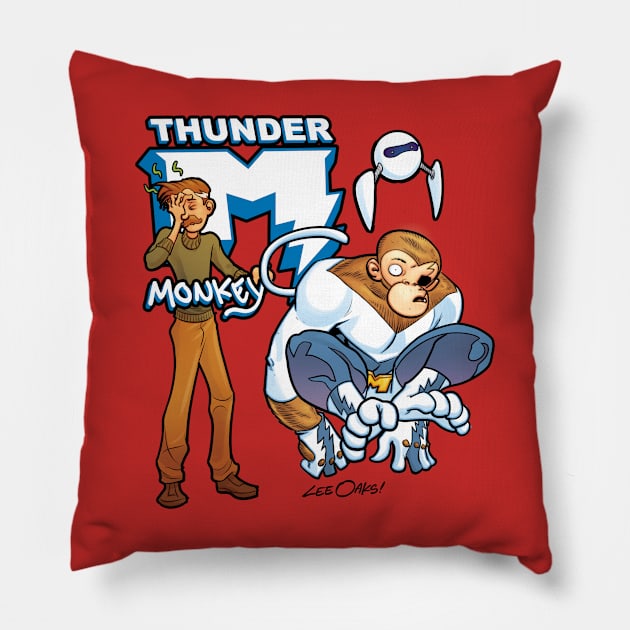 Thunder Monkey and the gang! Pillow by Thunder Monkey