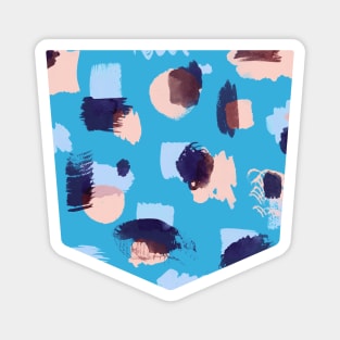 Pocket - Abstract Stains Blue Magnet