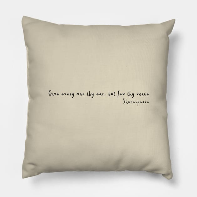 william shakespeare, literature, and drama designs quote Pillow by RobyL