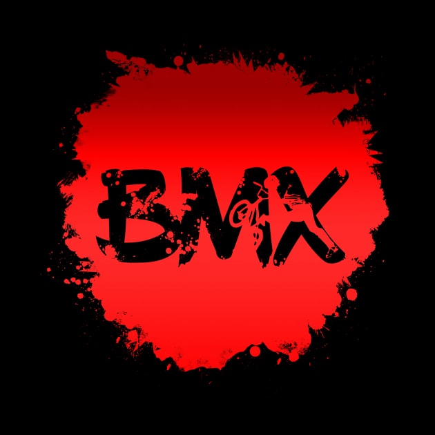 Grunge BMX Splatter for Men Women Kids & Bike Riders by Vermilion Seas