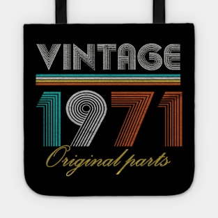 Vintage 1971 Retro 50 Year Old 50th Birthday Gift Men Women Tote