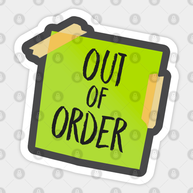 Out Of Order Funny Humour Bowling Name Sticker Teepublic