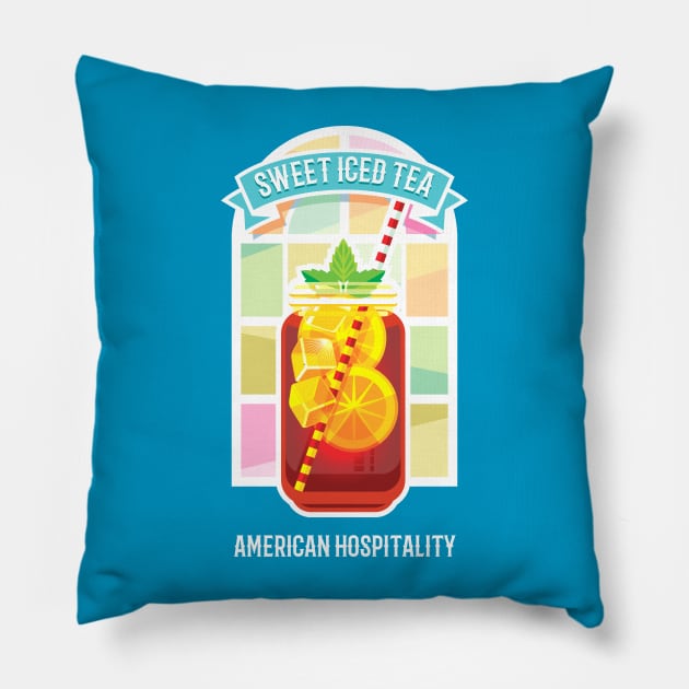 Sweet Iced Tea - Americana Pillow by Hardcore-Nerd