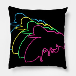 Bee 80s Neon Pillow