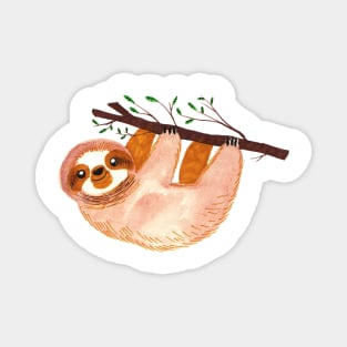 Kawaii Sloth Watercolor Magnet