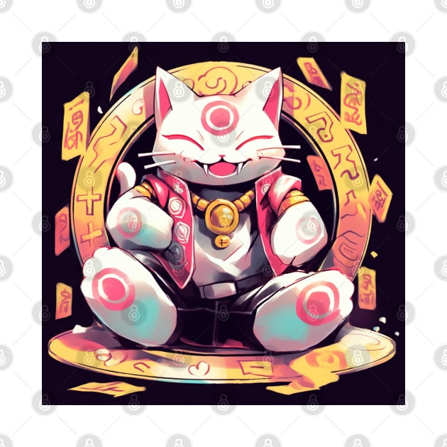 Coin Lucky Fairy Cat by 2088DesignLab