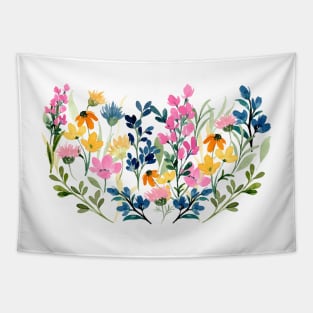 Colorful Wild Flower Field Tapestry