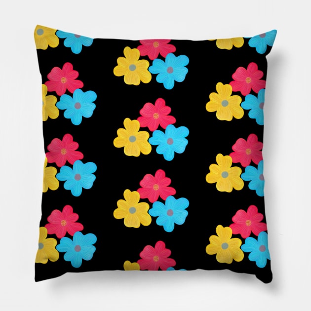 COLORFUL FLORALS PATTERN Pillow by FLOWER_OF_HEART