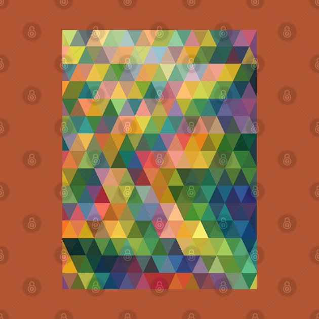 Rainbow Pastel Triangle, Geometric Abstract Pattern by love-fi