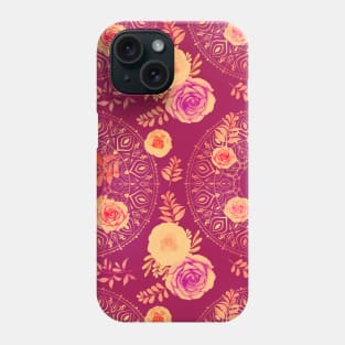 Spring Sunrise Mandalas and Roses Phone Case