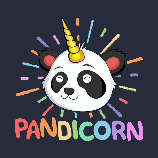 Pandicorn T-Shirt for Girls Kids Panda Unicorn Rainbow Gift by 14thFloorApparel