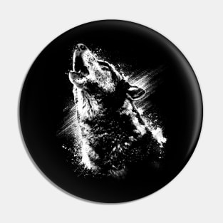 Wolf, Howling wolf, Snow wolf, Full Moon wolf Pin