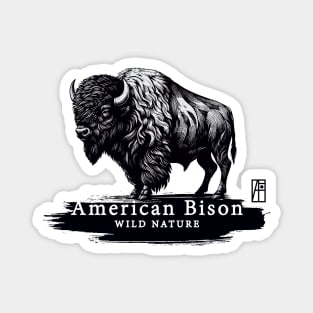 American Bison - WILD NATURE - BISON -18 Magnet