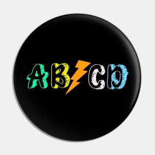 ABCD , back to school, colorful design Pin