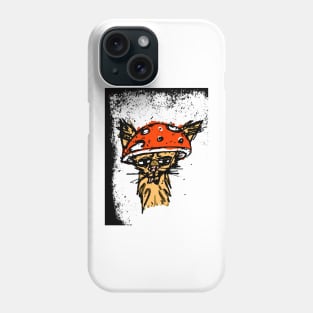 mushroom hat cat Phone Case