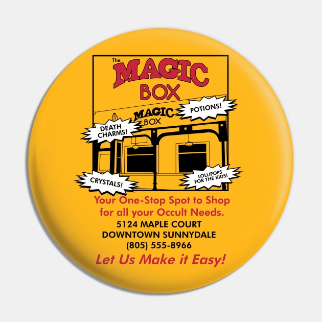 The Magic Box, Sunnydale Pin by Meta Cortex