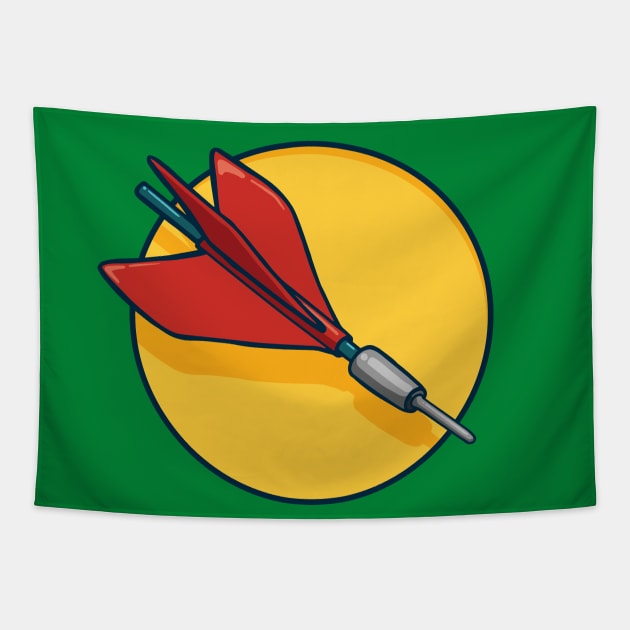 Lawn Dart Icon Tapestry by Huhnerdieb Apparel