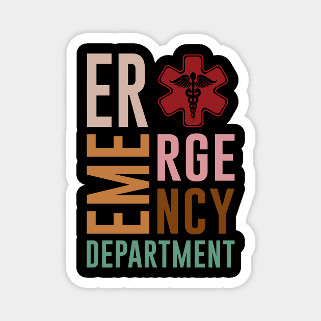 Emergency Department Emergency Room Nurse Healthcare Magnet by Flow-designs