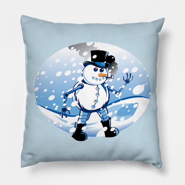 Snowbot X-25 Pillow by detective651