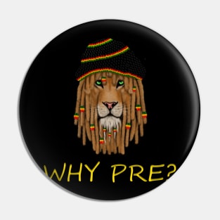 Rasta Lion/Dread Locks, Funny Jamaican Slogan Pin