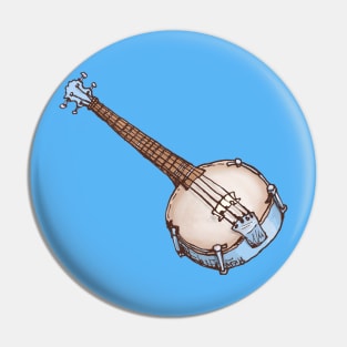 Blue Banjo Pin