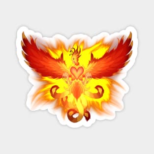 Flaming Bird Magnet