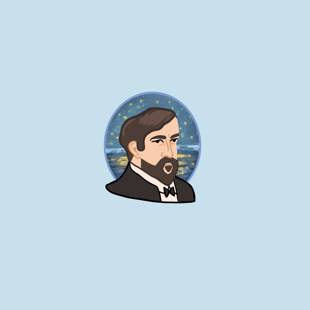 Claude Debussy Illustration by KatiaMart