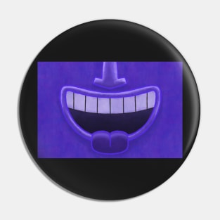 Blue Tiki Smile Mask! Pin