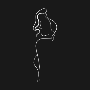 Sexy Woman Line Drawing - Sultry Susanna T-Shirt