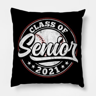 Class Of 2021 Senior Baseball Player Graduation Gift Pillow