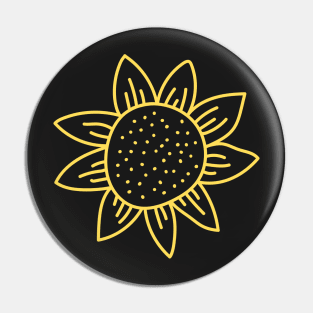 Sunflower Doodle Pin