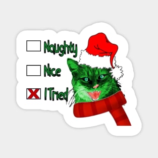 Grinch Christmas Kitty Magnet