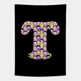 Monogram Letter T Tapestry