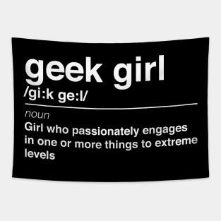 GEEK GIRL definition Tapestry