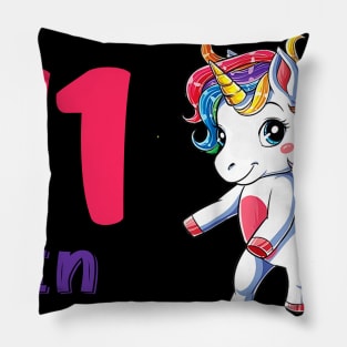 I Turned 11 in quarantine Cute Unicorn Pillow